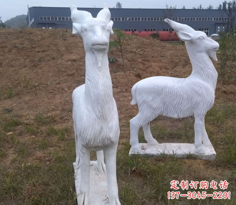 信阳石雕羊动物雕塑