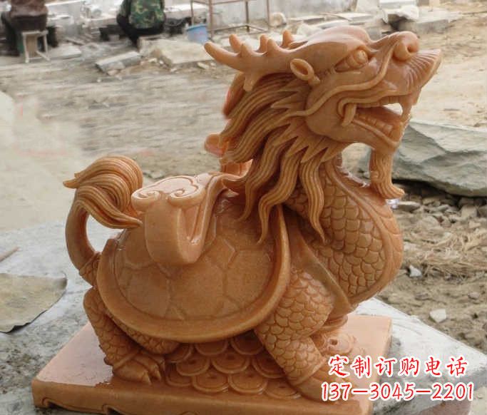 信阳石雕招财龙龟