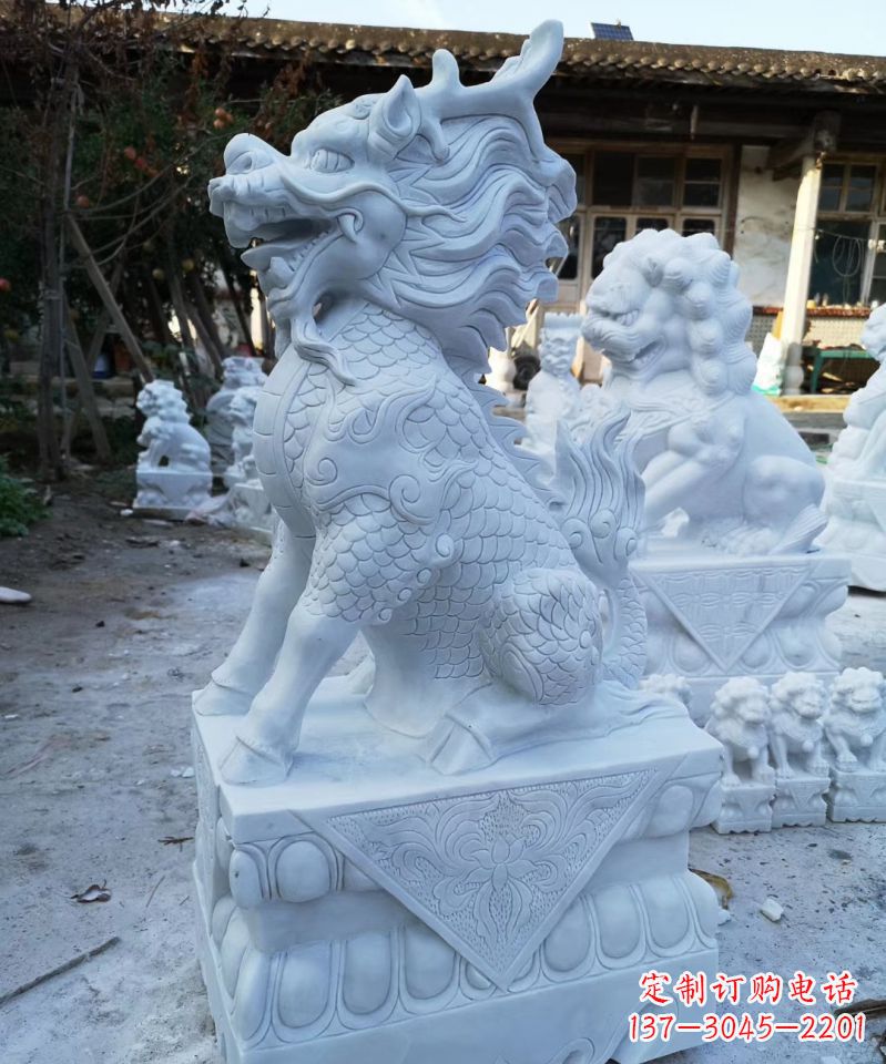 信阳石雕镇宅麒麟动物雕塑