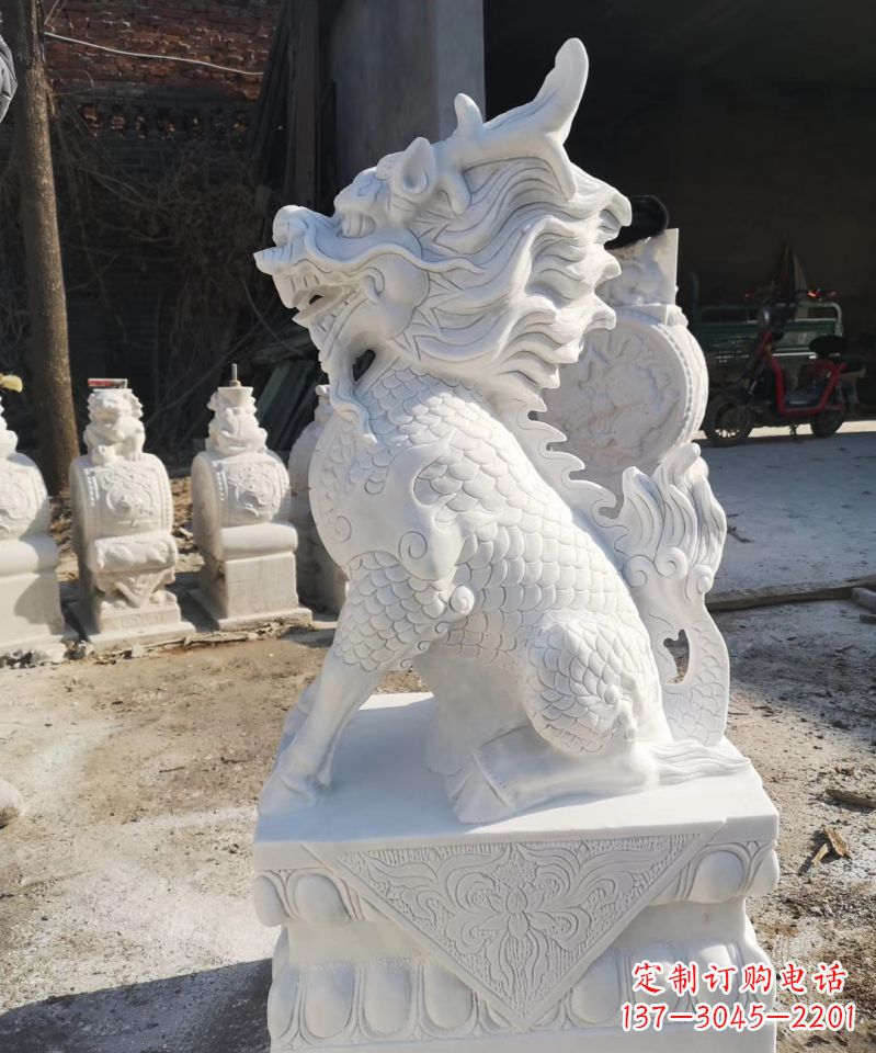 信阳石雕镇宅麒麟神兽雕塑