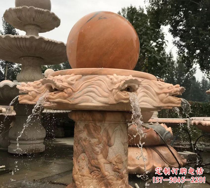 信阳石雕自然流水喷泉