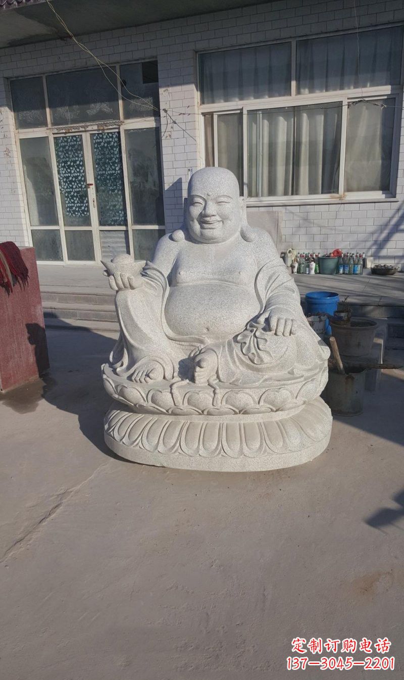 信阳石雕坐式弥勒佛