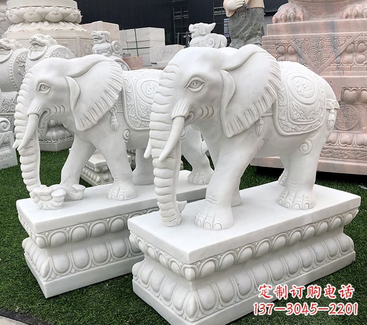 信阳石浮雕大象