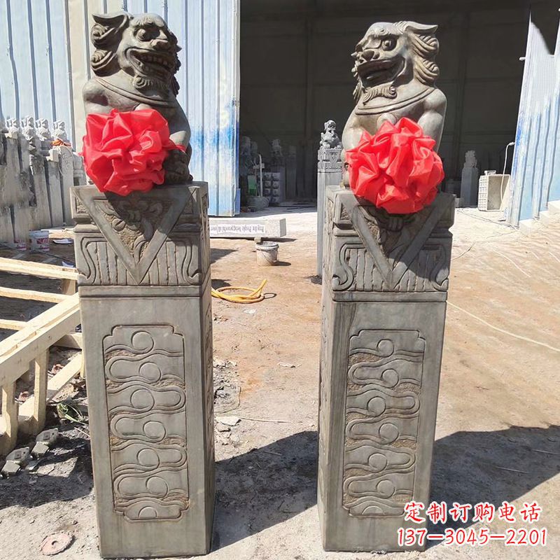 信阳石狮子栓马桩