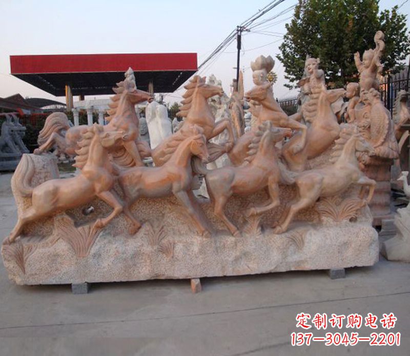 信阳石头奔马雕塑