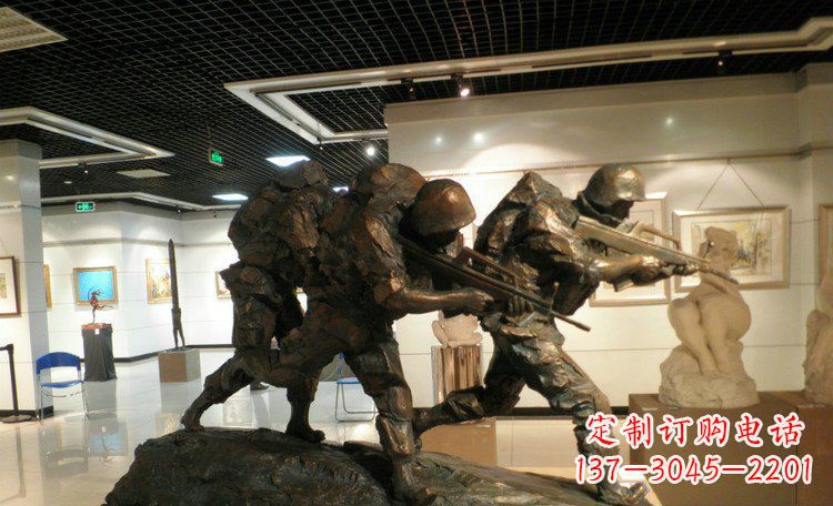 信阳士兵突击战士铜雕