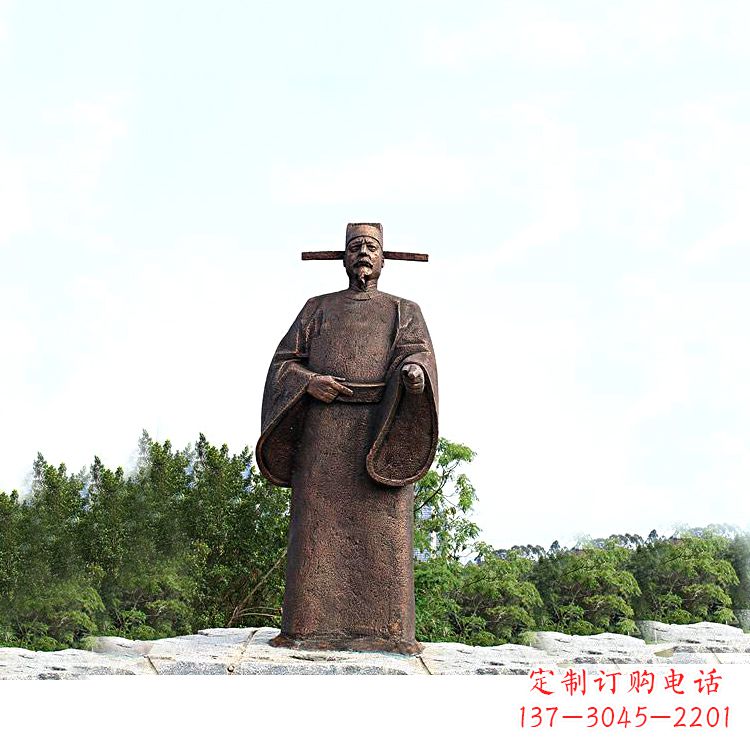 信阳世界法医学鼻祖纯铜宋慈公园景区终归历史名人雕像