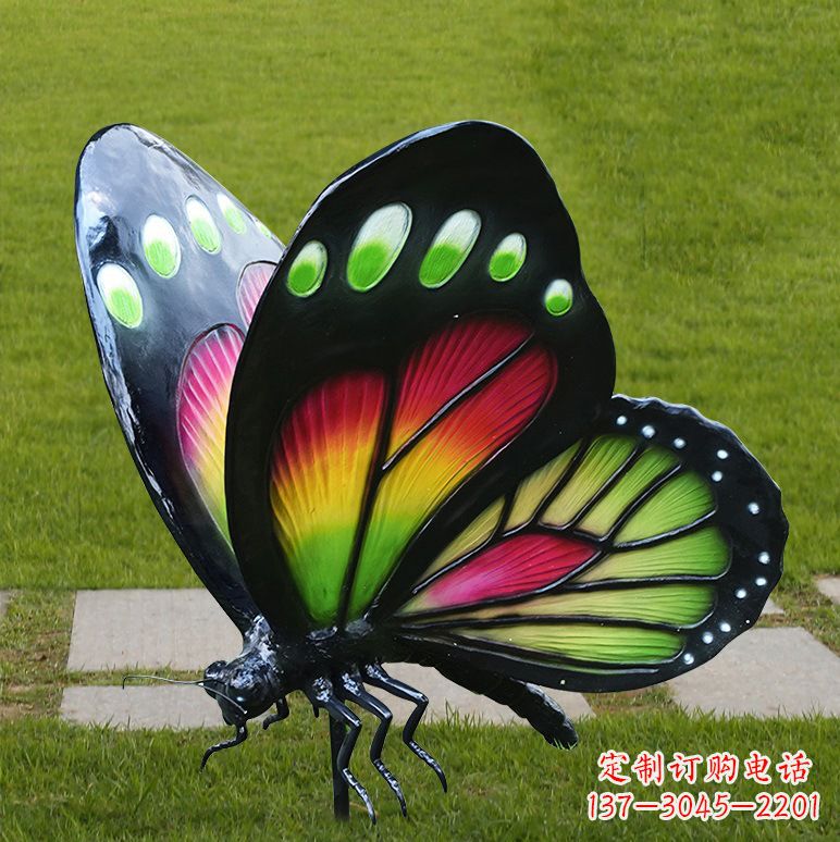 信阳树脂仿真蝴蝶草坪动物昆虫雕塑