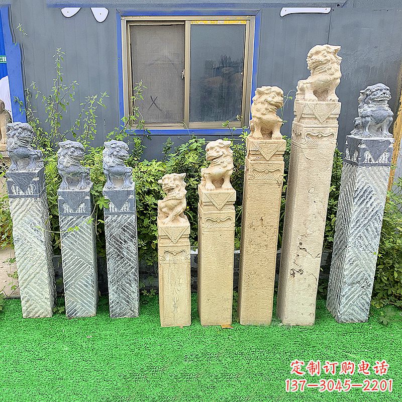 信阳拴马桩狮子