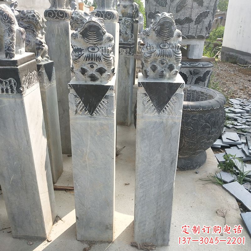 信阳拴马桩石雕