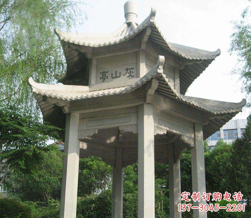 信阳双层石凉亭石雕