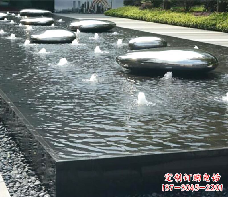 信阳水滴水池不锈钢雕塑