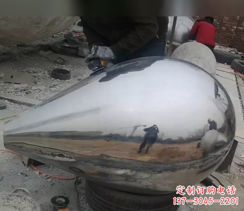 信阳水滴不锈钢商场雕塑