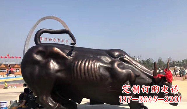 信阳水牛铜雕