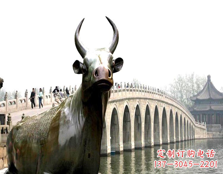 信阳水牛铜雕景观