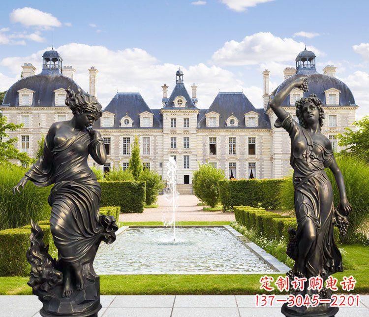 信阳四季女神别墅景观铜雕塑
