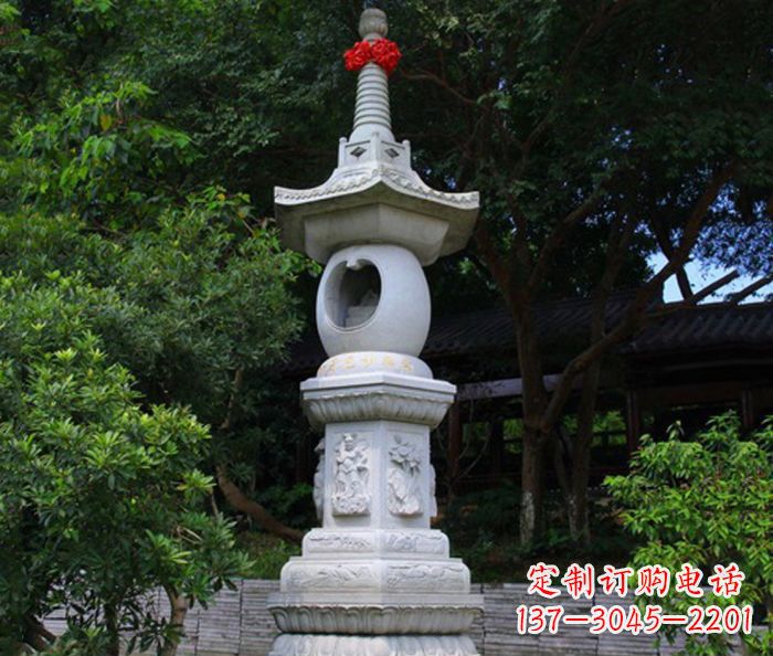信阳寺庙景观舍利塔石雕 (2)