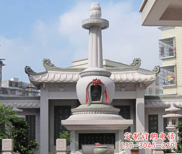 信阳寺庙景观舍利塔石雕 (4)