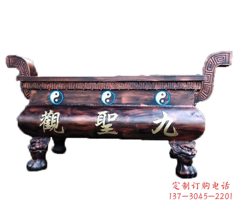 信阳寺庙九龙香炉铜雕