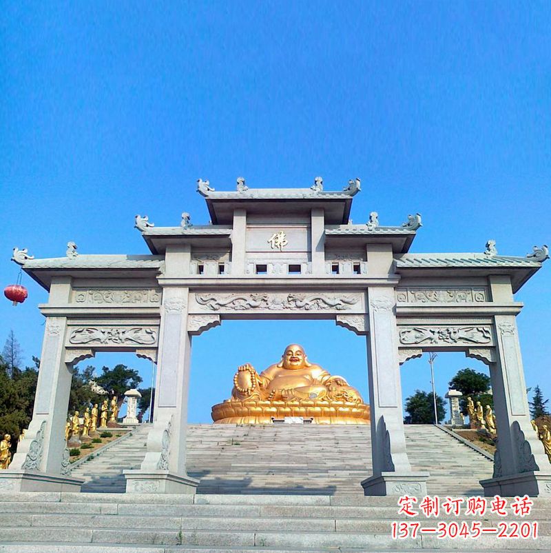 信阳寺庙石雕牌坊