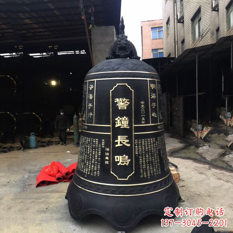 信阳寺庙铜钟雕塑