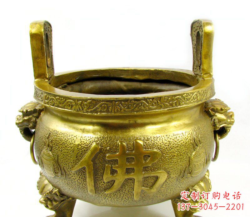 信阳寺庙香炉铜雕 (6)