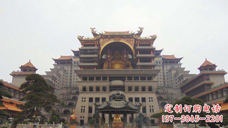 信阳寺庙圆香炉铜雕