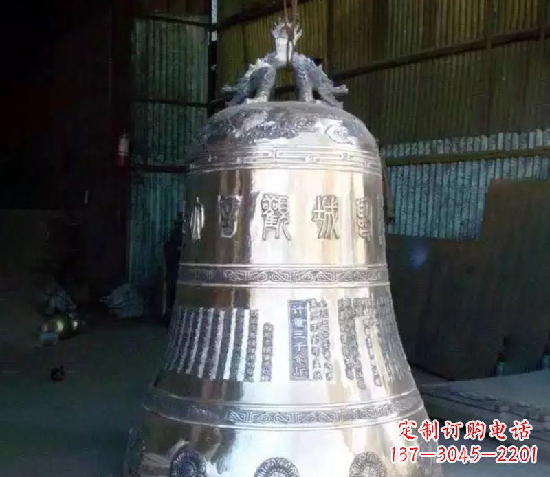 信阳寺庙铸铁铜钟雕塑