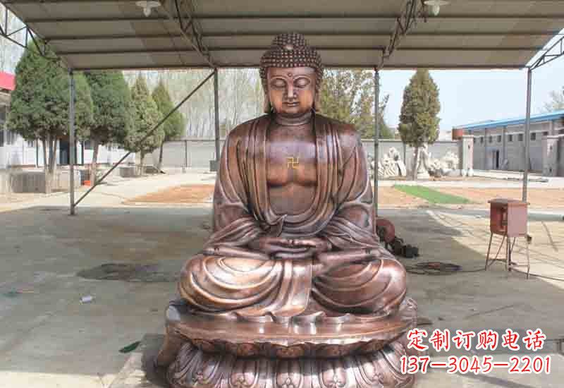 信阳寺庙铸铜如来佛像雕塑
