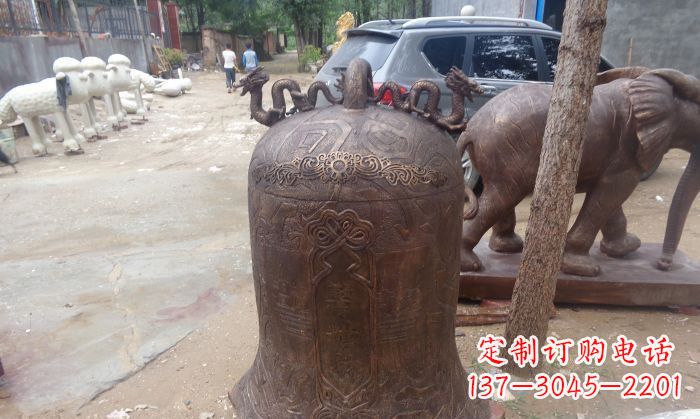 信阳寺庙铸铜钟铜雕 (3)