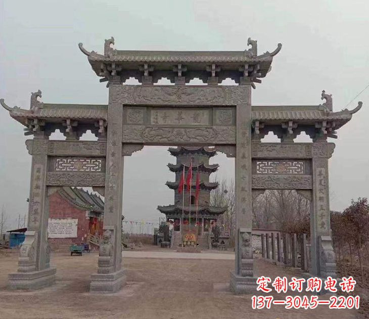 信阳寺院石牌坊