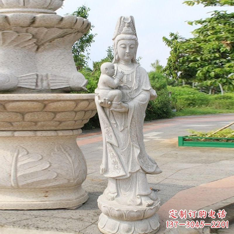 信阳送子观音汉白玉石雕