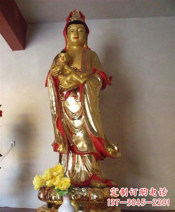 信阳送子观音铜雕 (2)