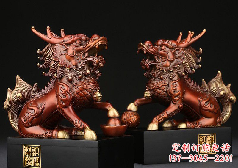 信阳送子麒麟铜雕