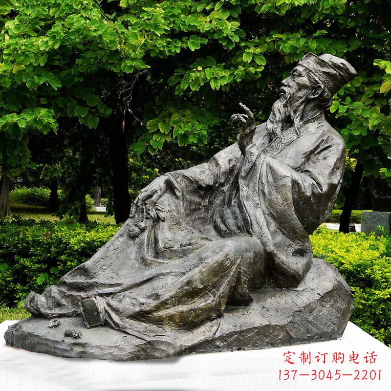 信阳苏轼雕像古代历史名人北宋著名文学家书画家铜雕