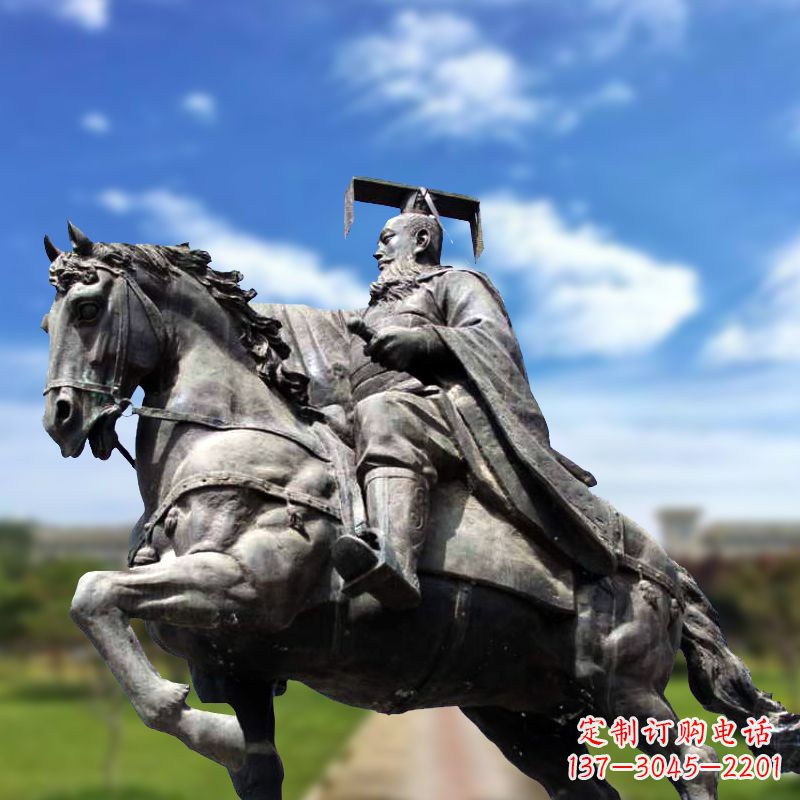 信阳隋文帝骑马雕塑