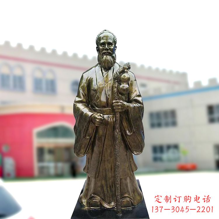 信阳孙思邈仿铜玻璃钢雕塑-医院著名医学人物雕像