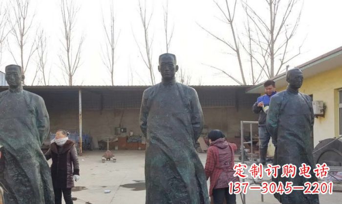 信阳陶行知人物铜雕 (3)