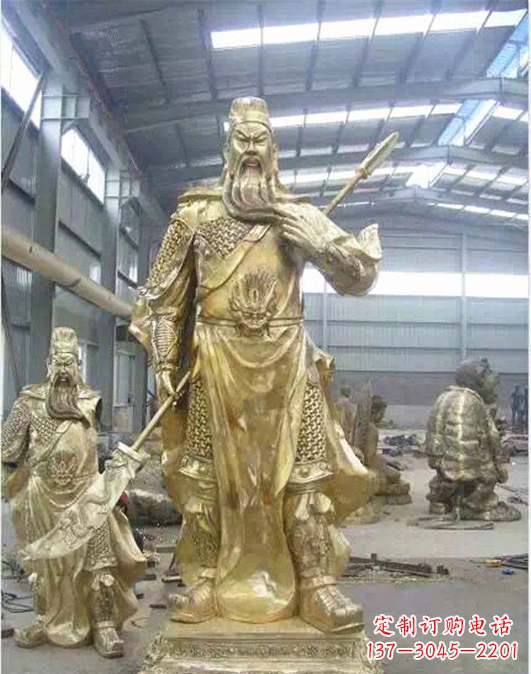 信阳提刀关公武财神雕塑