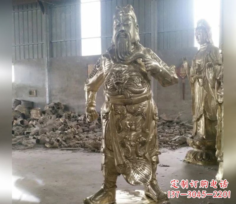 信阳提刀关公武财神铜雕