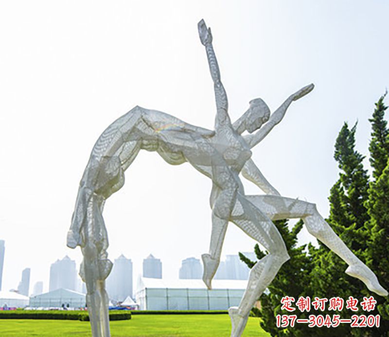 信阳体操运动员不锈钢雕塑