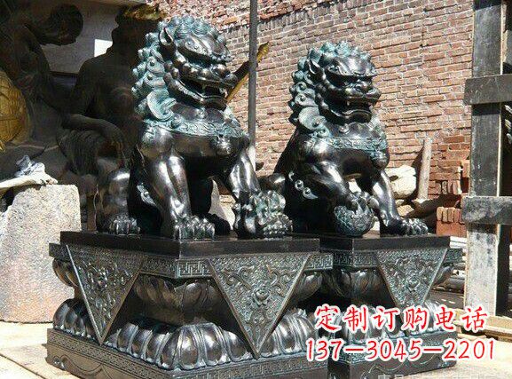 信阳天安门狮子铜雕塑