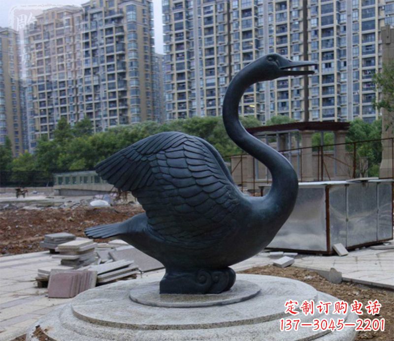 信阳天鹅动物铜雕