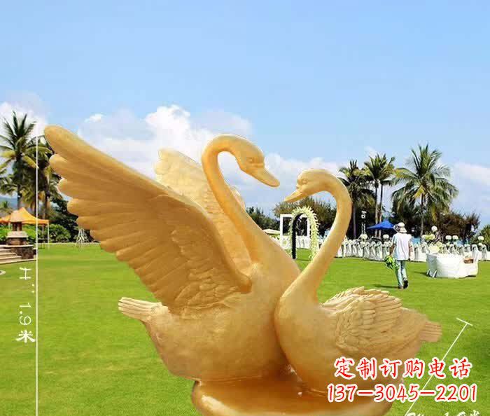 信阳天鹅铜雕