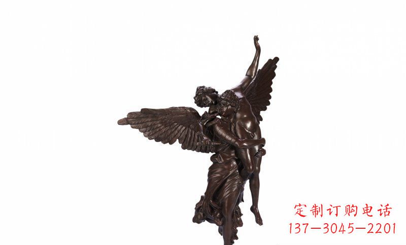 信阳天使玻璃钢仿铜人物雕塑
