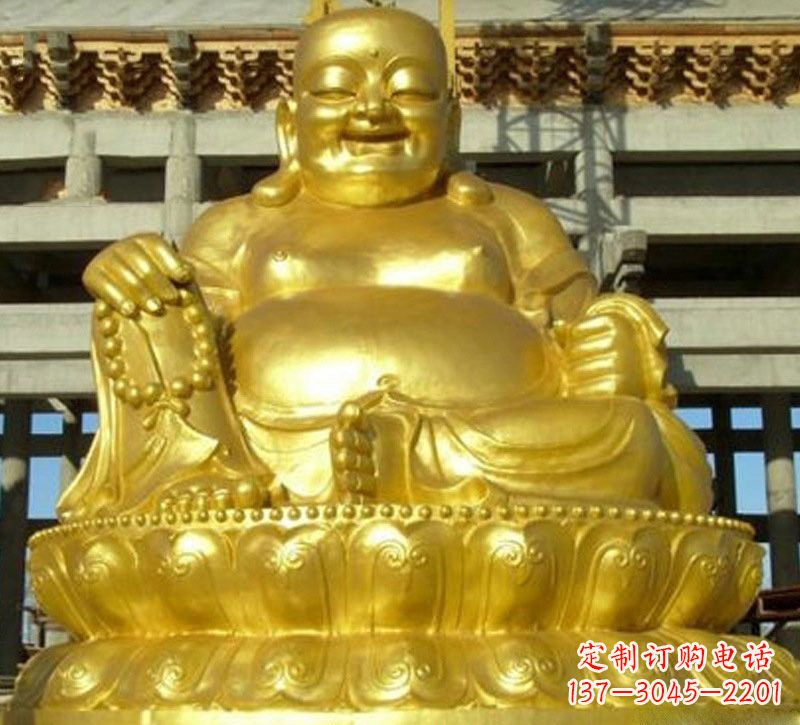 信阳贴金弥勒佛铜雕