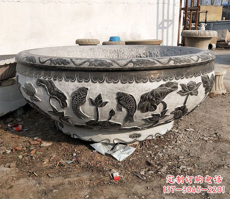 信阳庭院水缸景观石雕