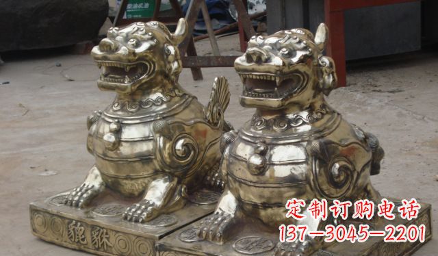 信阳庭院招财貔貅动物铜雕