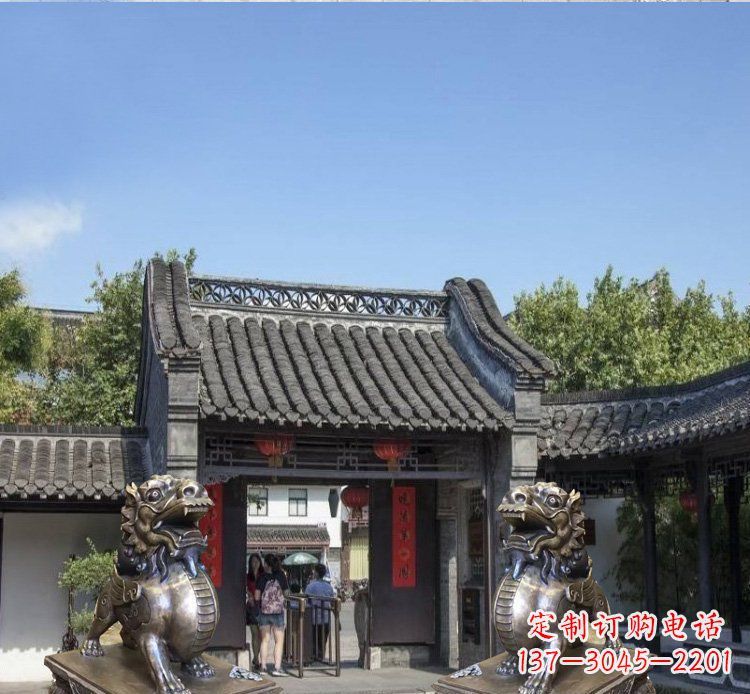 信阳铜雕北京狮子庭院动物雕塑