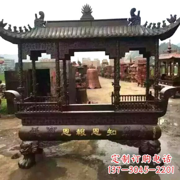 信阳铜雕纯铜香炉